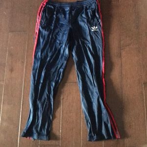 Blue adidas track suit pants medium